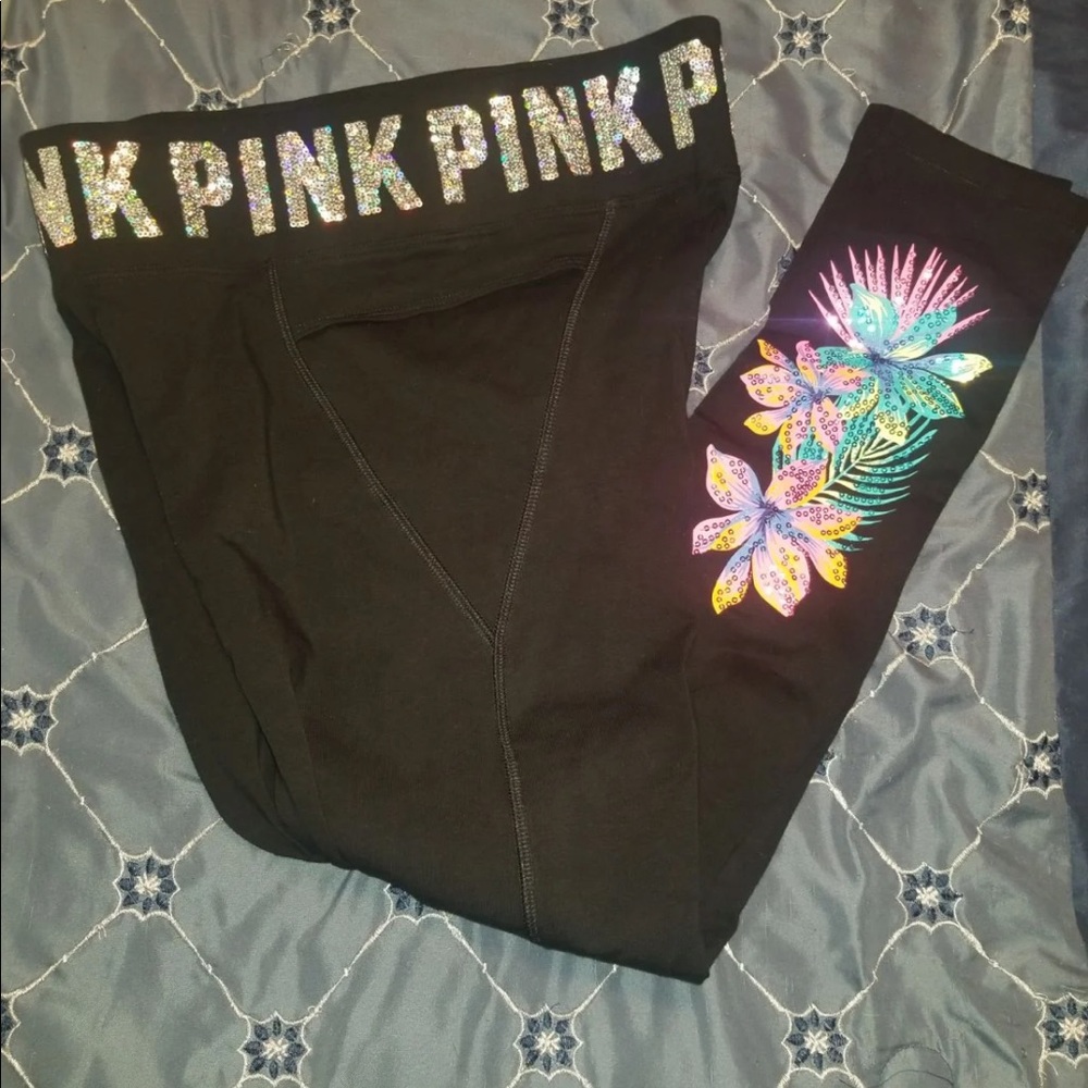 Victoria’s Secret PINK Tropical Bling Leggings